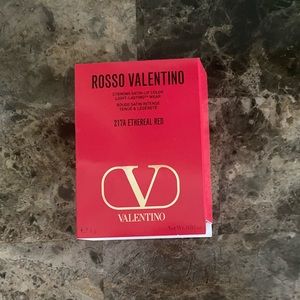 Rosso Valentino Striking Satin Lip Color 217A Ethereal Red 1g Sample Travel New